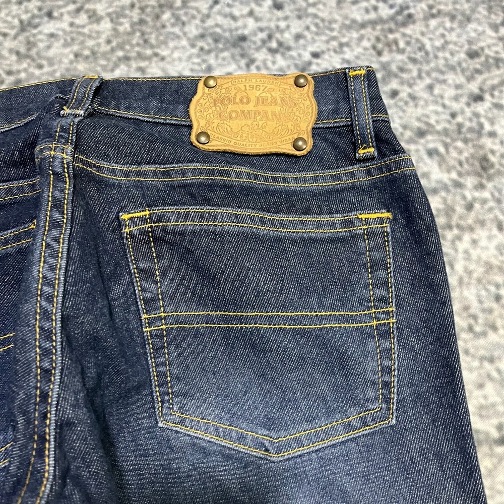 Polo Jeans Co. Womens 6 (30x32) Blue Stretch Bootcut W/ Snaps Western Low Rise - Picture 4 of 16